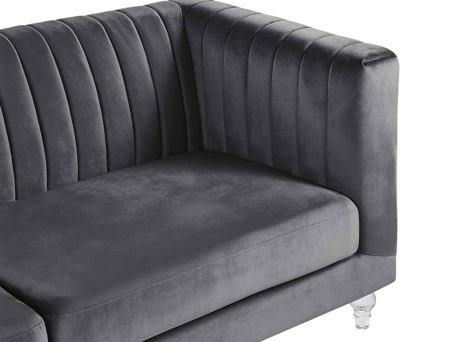 Sofa 3 personers ARVIKA Velour Mørkegrå