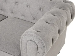 Sofa 3 personers CHESTERFIELD Lysegrå