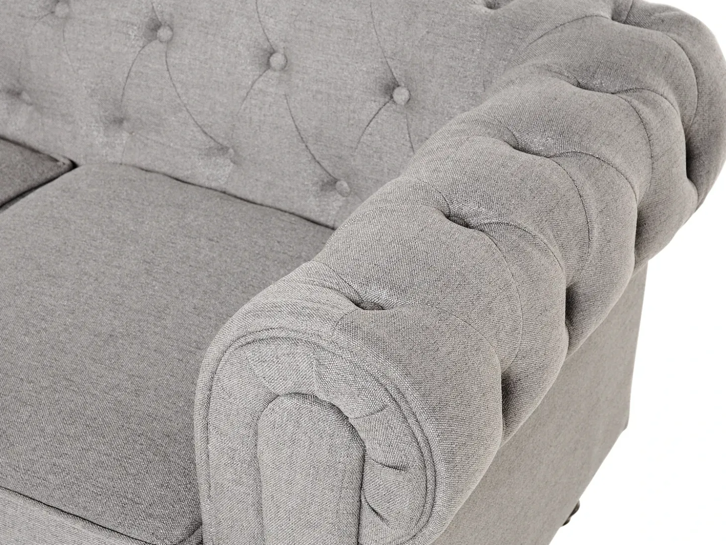 Sofa 3 personers CHESTERFIELD Lysegrå
