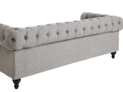 Sofa 3 personers CHESTERFIELD Lysegrå