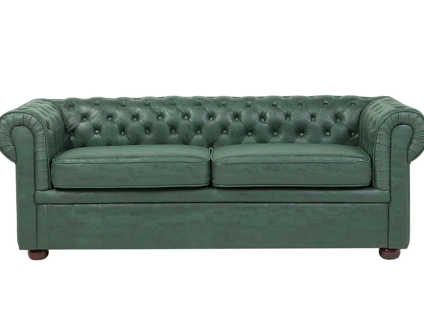 Sofa 3 personers CHESTERFIELD Kunstlæder Grøn