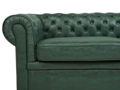 Sofa 3 personers CHESTERFIELD Kunstlæder Grøn