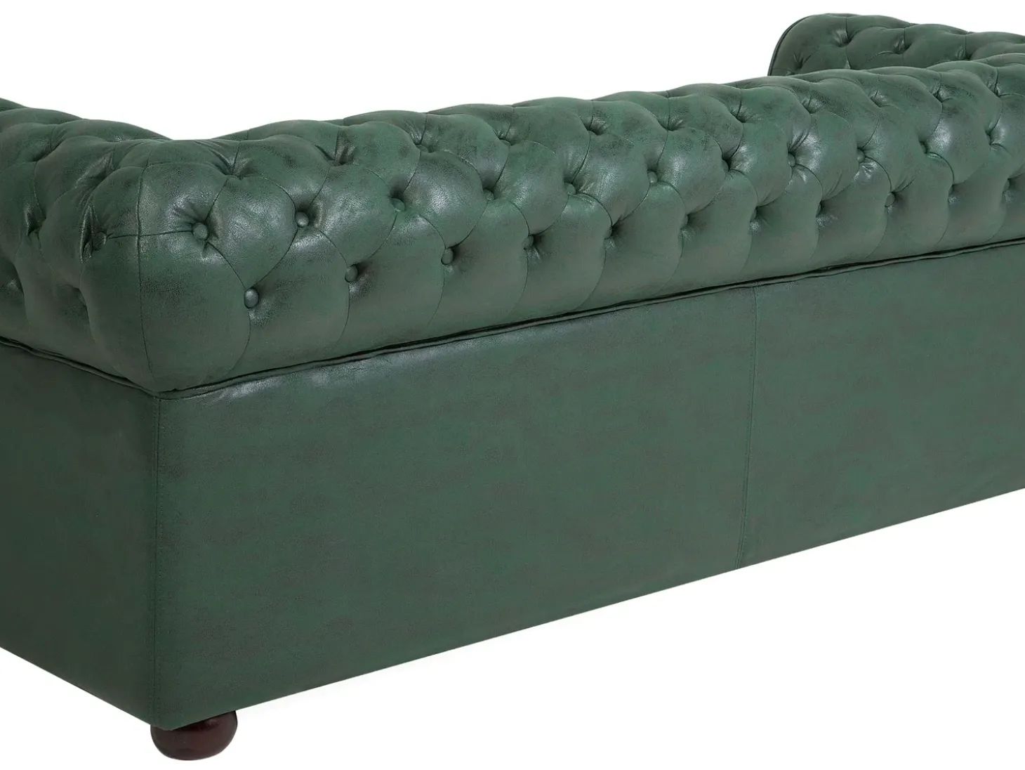 Sofa 3 personers CHESTERFIELD Kunstlæder Grøn