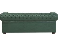 Sofa 3 personers CHESTERFIELD Kunstlæder Grøn