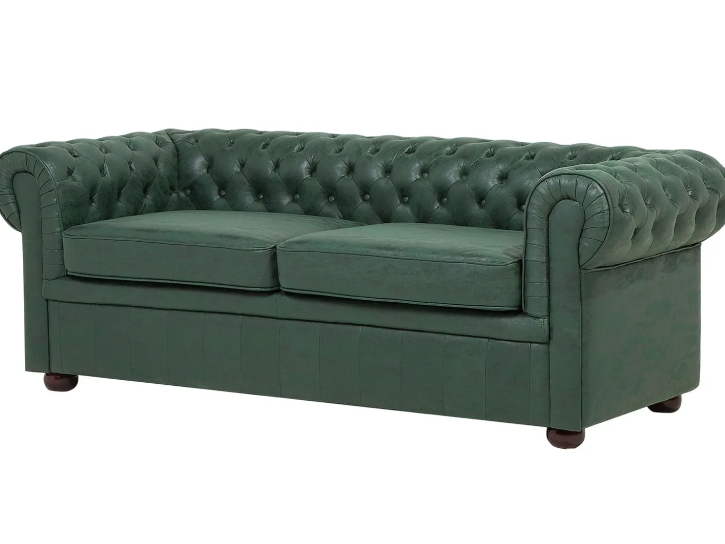 Sofa 3 personers CHESTERFIELD Kunstlæder Grøn