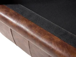Sofa 3 personers CHESTERFIELD Kunstlæder Guldbrun