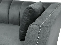 Sofa 2 personers GAULA Velour Grå