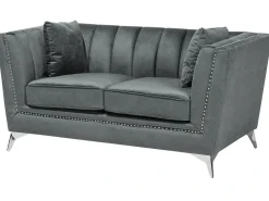 Sofa 2 personers GAULA Velour Grå