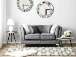 Sofa 2 personers GAULA Velour Grå