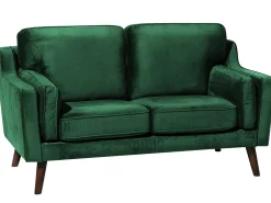 Sofa 2 personers LOKKA Velour Smaragdgrøn
