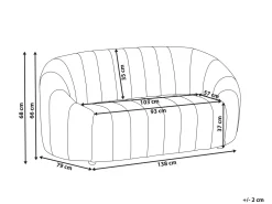 Sofa 2 personers MALUNG Velour Mørkegrøn