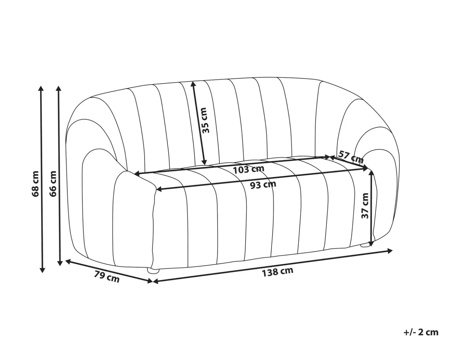 Sofa 2 personers MALUNG Velour Mørkegrøn
