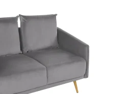 Sofa 2 personers MAURA Velour Grå