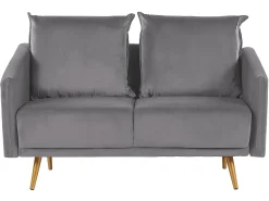 Sofa 2 personers MAURA Velour Grå