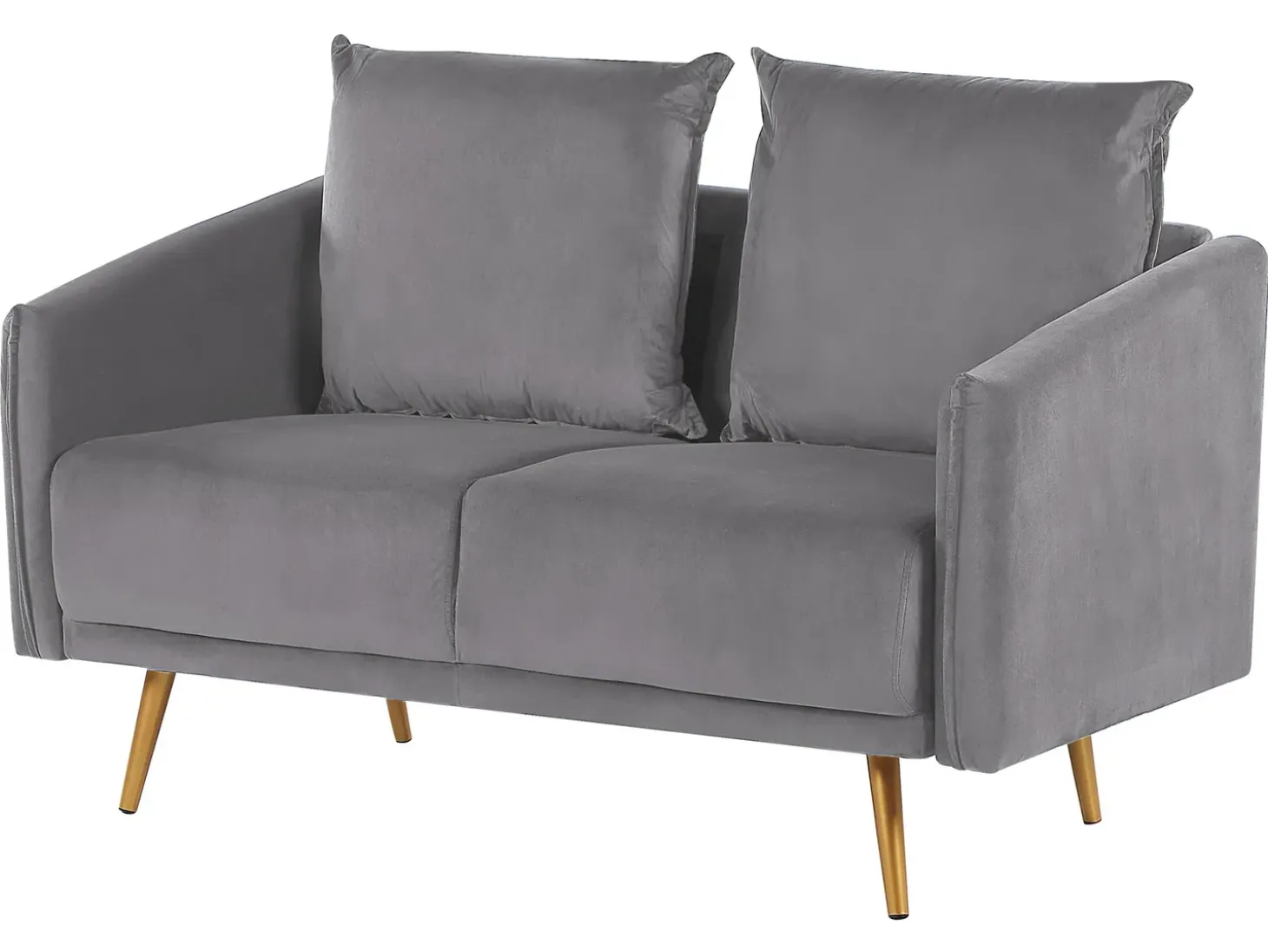 Sofa 2 personers MAURA Velour Grå