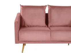 Sofa 2 personers MAURA Velour Lyserød