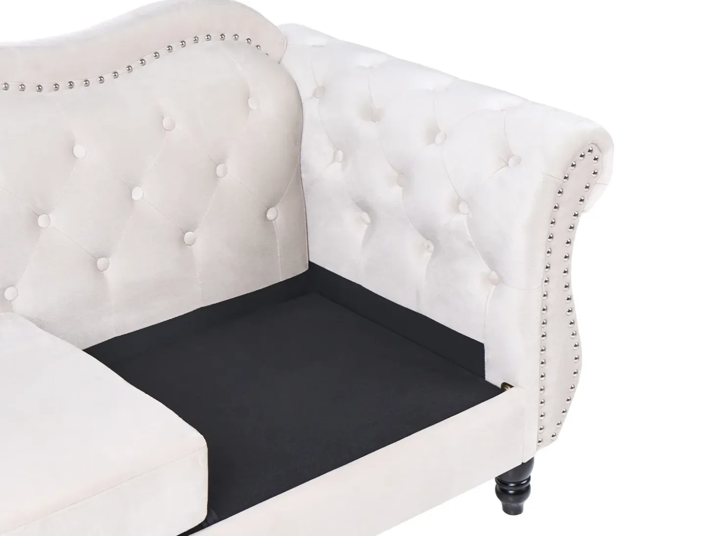 Sofa 2 personers SKIEN Velour Lys Beige