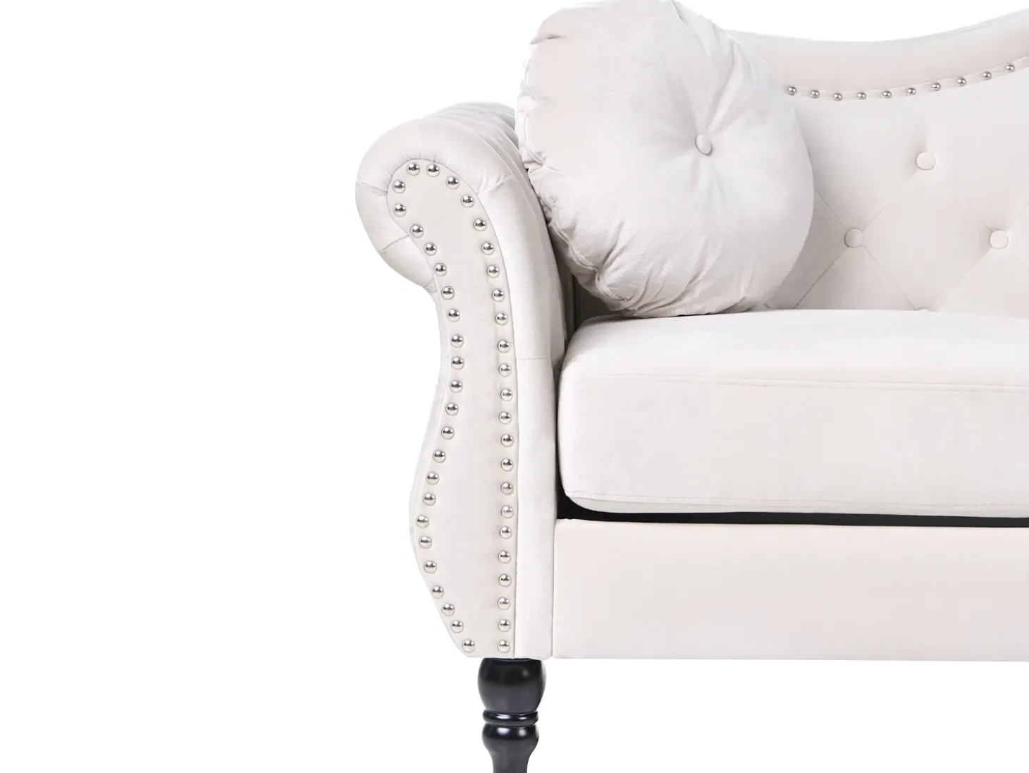 Sofa 2 personers SKIEN Velour Lys Beige