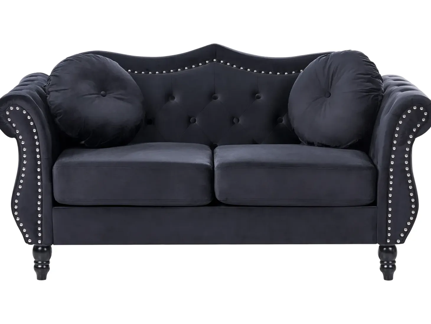 Sofa 2 personers SKIEN Velour Sort