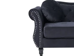 Sofa 2 personers SKIEN Velour Sort