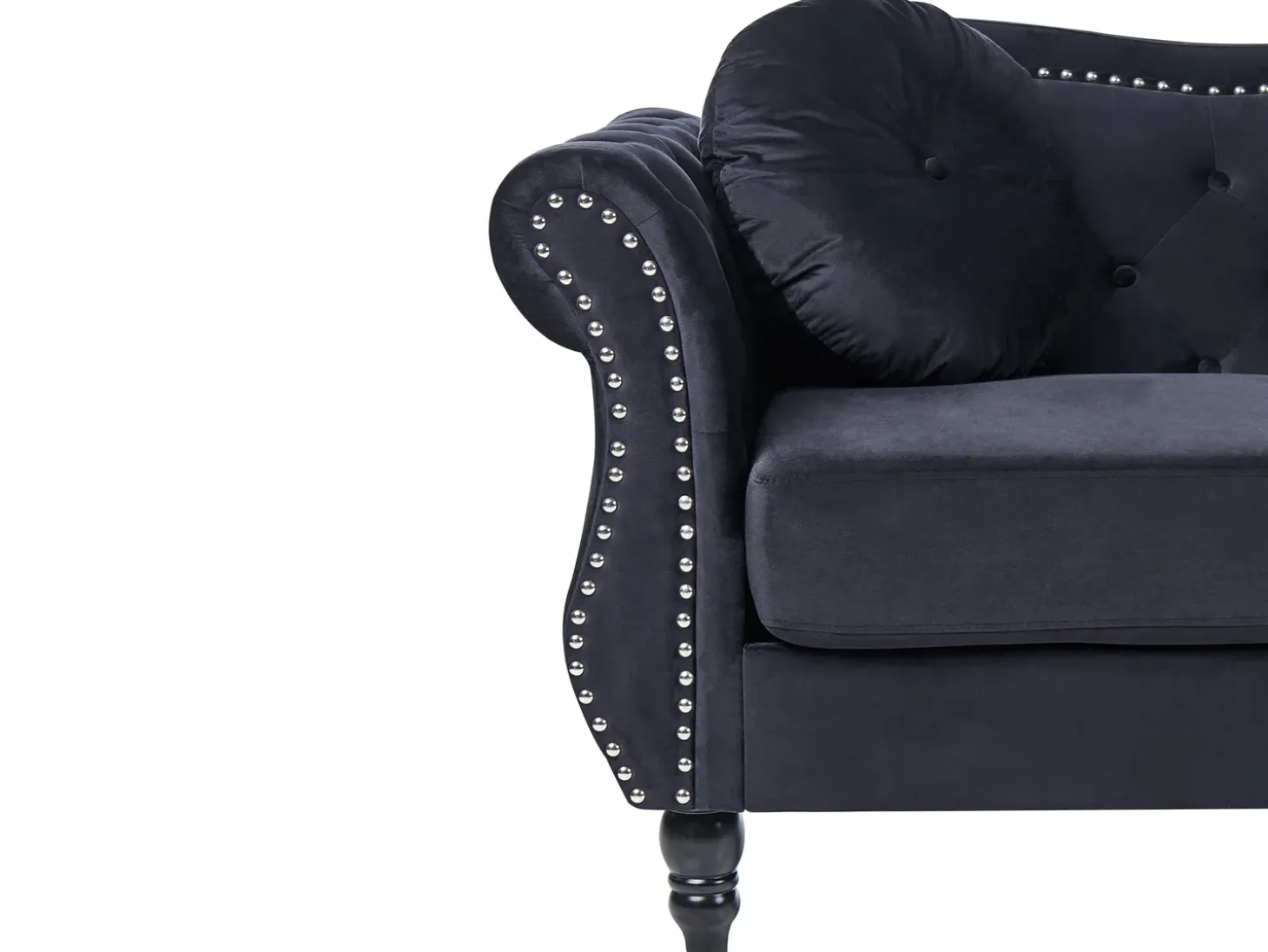 Sofa 2 personers SKIEN Velour Sort