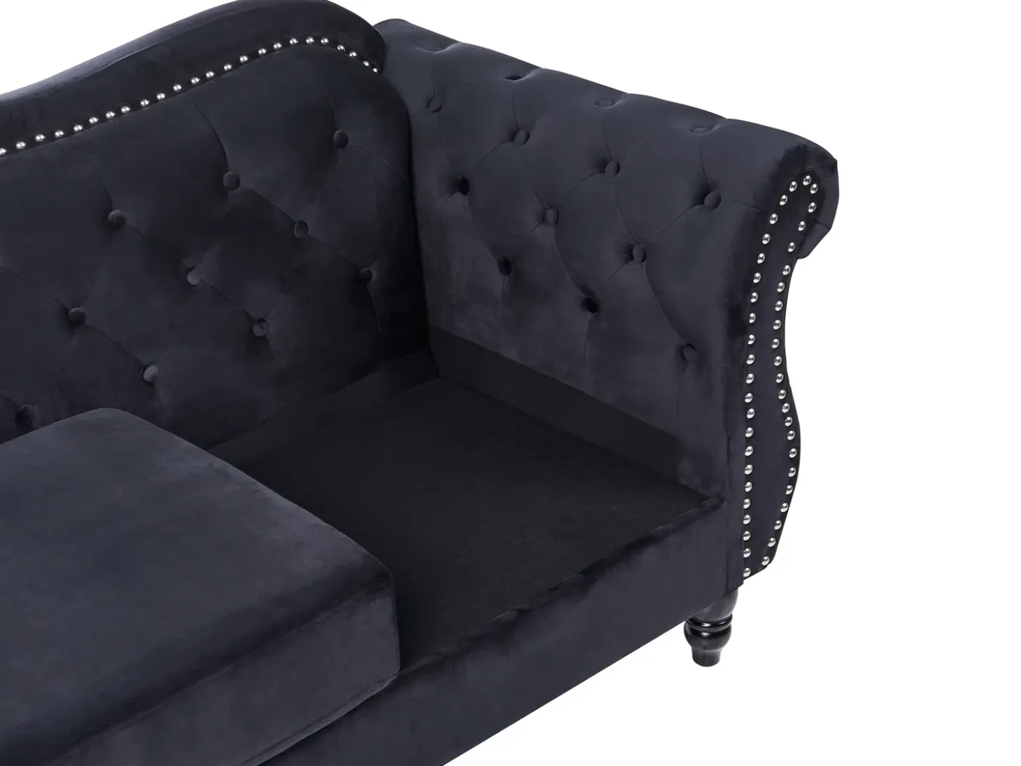 Sofa 2 personers SKIEN Velour Sort