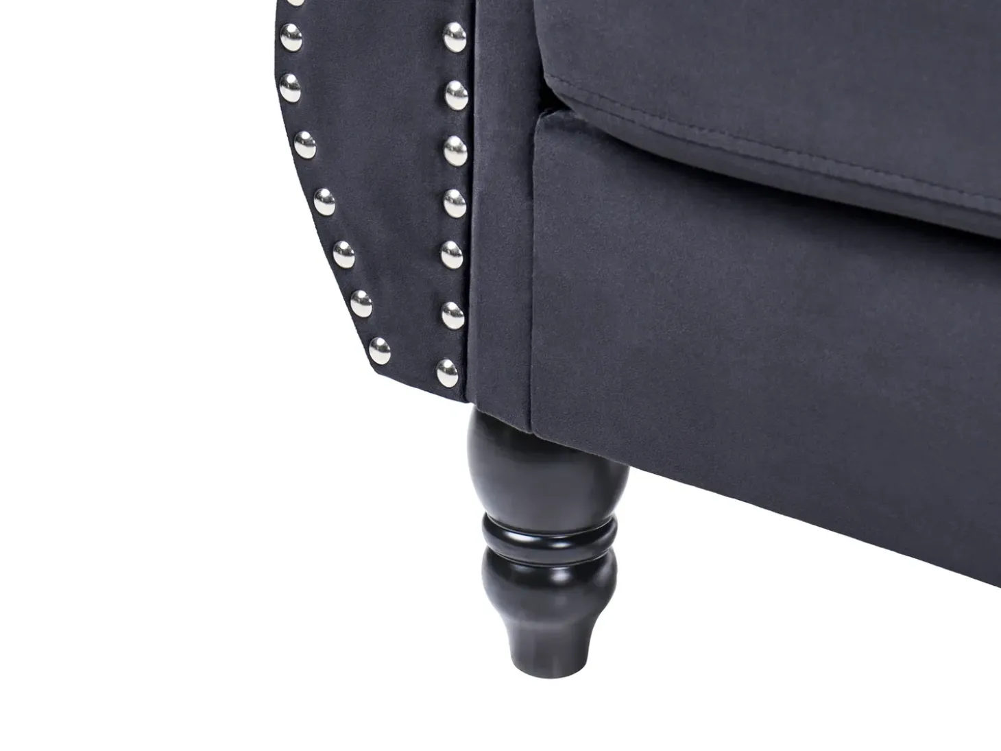 Sofa 2 personers SKIEN Velour Sort