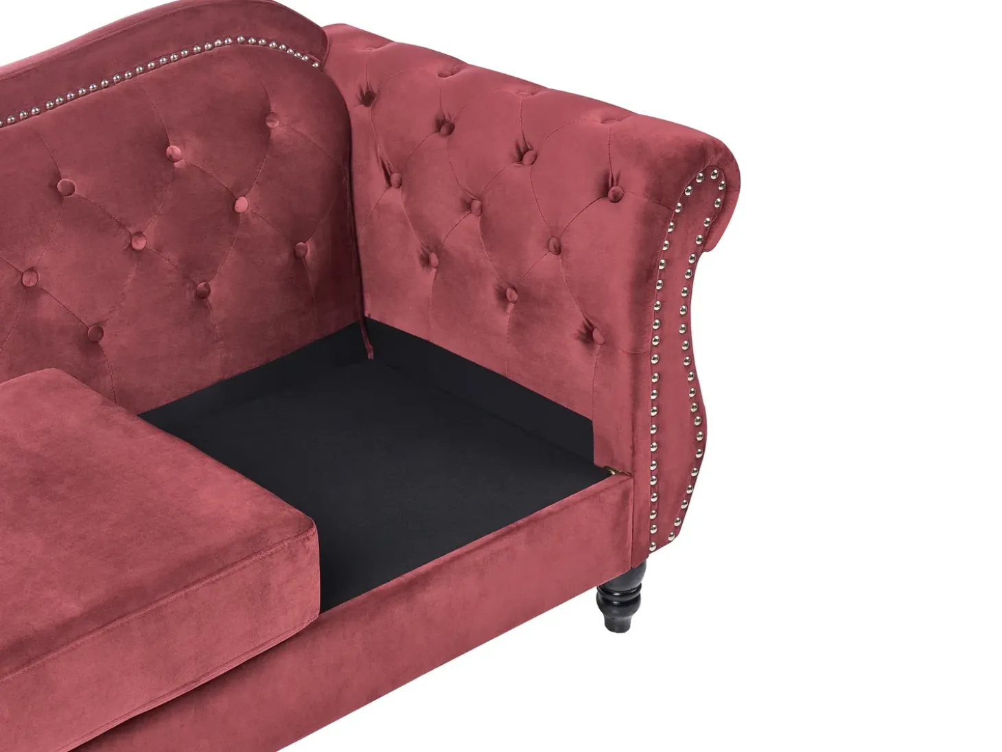 Sofa 2 personers SKIEN Velour Mørkerød