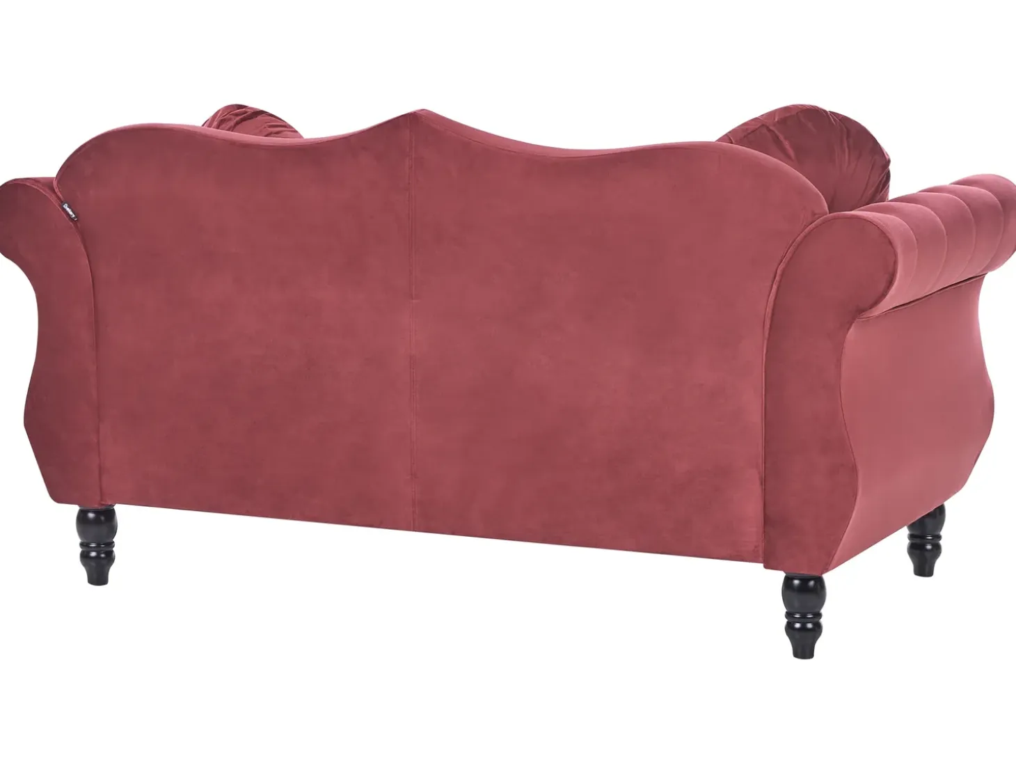 Sofa 2 personers SKIEN Velour Mørkerød