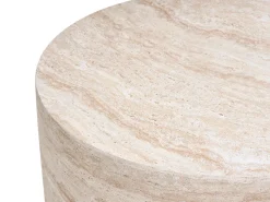 Sofabord ASIERIO 70 cm 70 cm Travertin Effekt