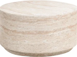 Sofabord ASIERIO 70 cm 70 cm Travertin Effekt