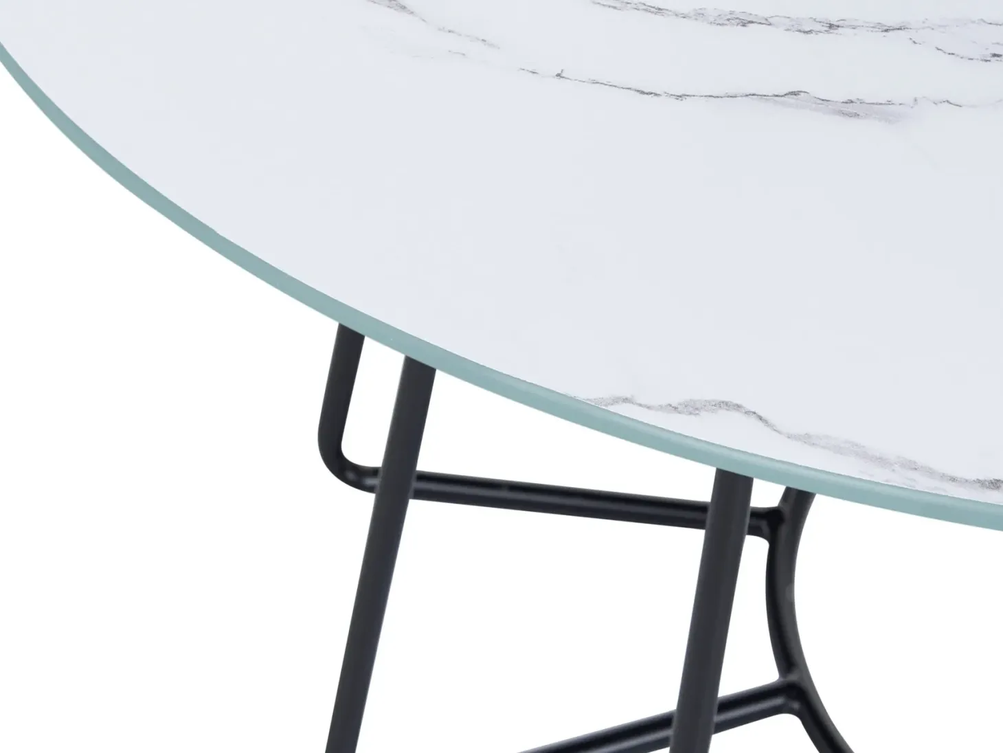 Sofabord BERNIE Hærdet glas Hvid marmor