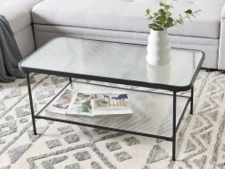 Sofabord BLAIR Hærdet glas Sort