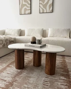 Sofabord CASABLANCA Marmor Hvid