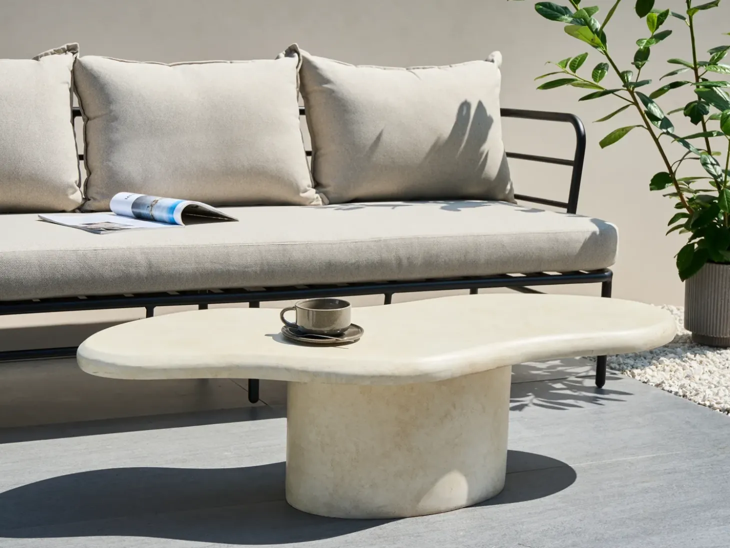 Sofabord CONZA 57 cm 120 cm Beige