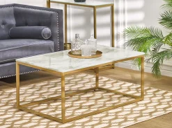 Sofabord DELANO Marmor/guld