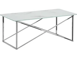Sofabord EMPORIA Hærdet glas Marmor/sølv