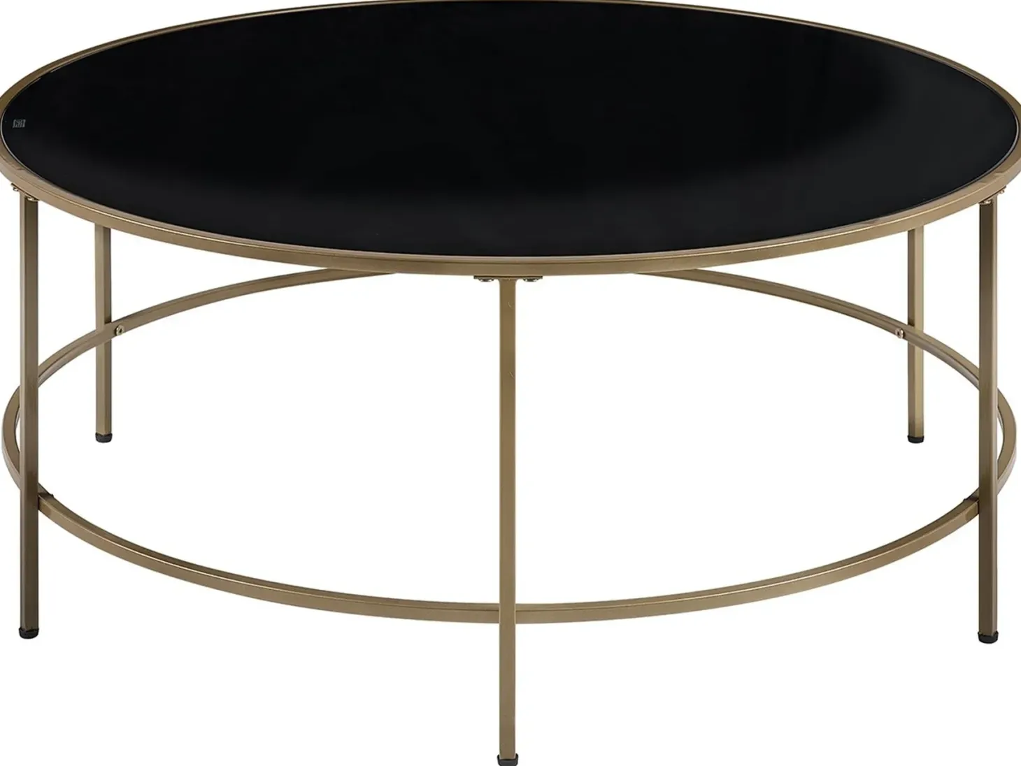 Sofabord FLORENCE Glas Sort/guld