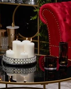 Sofabord FLORENCE Glas Sort/guld