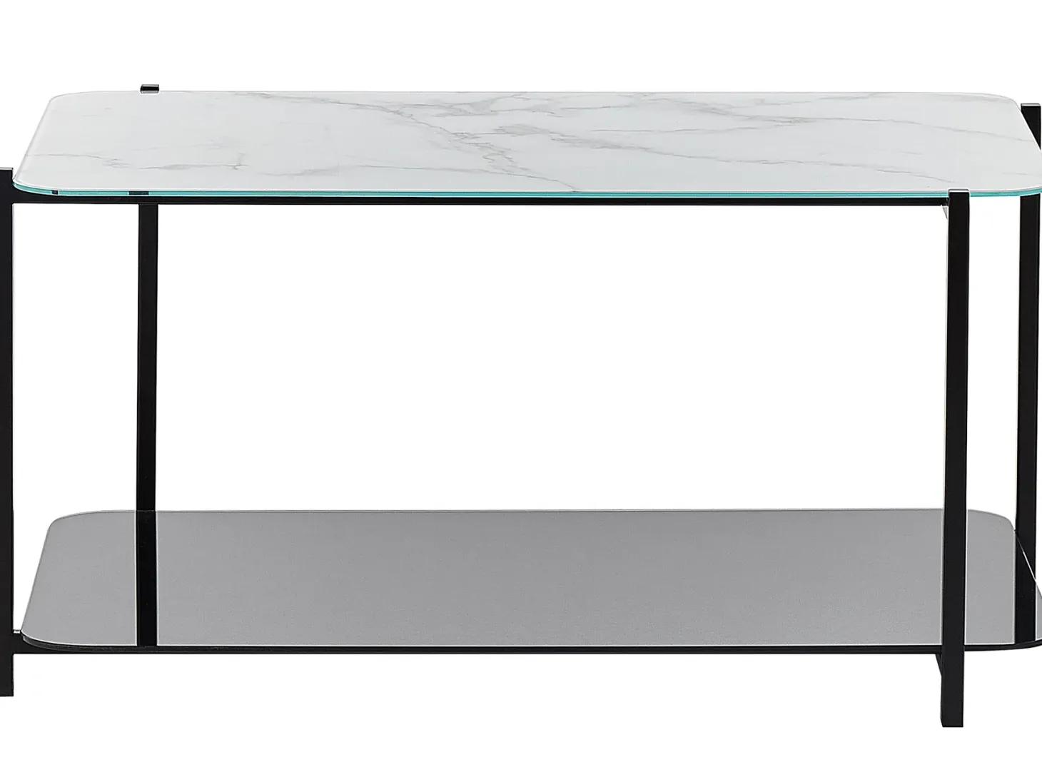 Sofabord GLOSTER Hærdet glas Hvid marmor