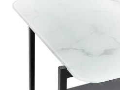 Sofabord GLOSTER Hærdet glas Hvid marmor