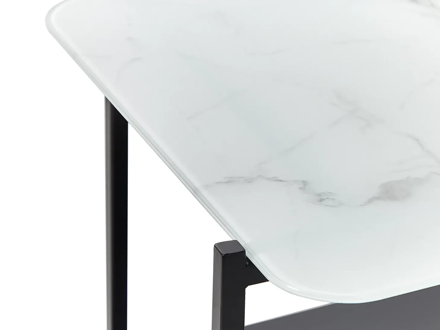 Sofabord GLOSTER Hærdet glas Hvid marmor
