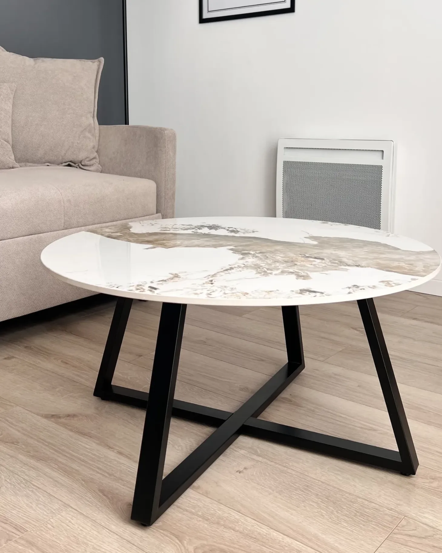 Sofabord IVINS Keramik Hvid marmor