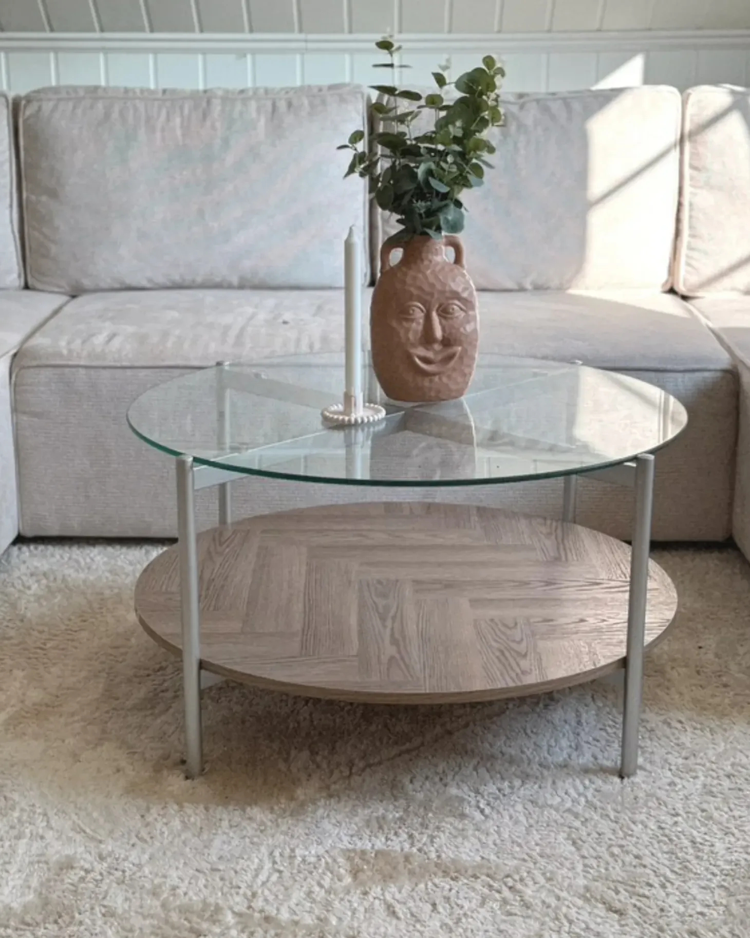 Sofabord LOVELL Hærdet glas Sølv