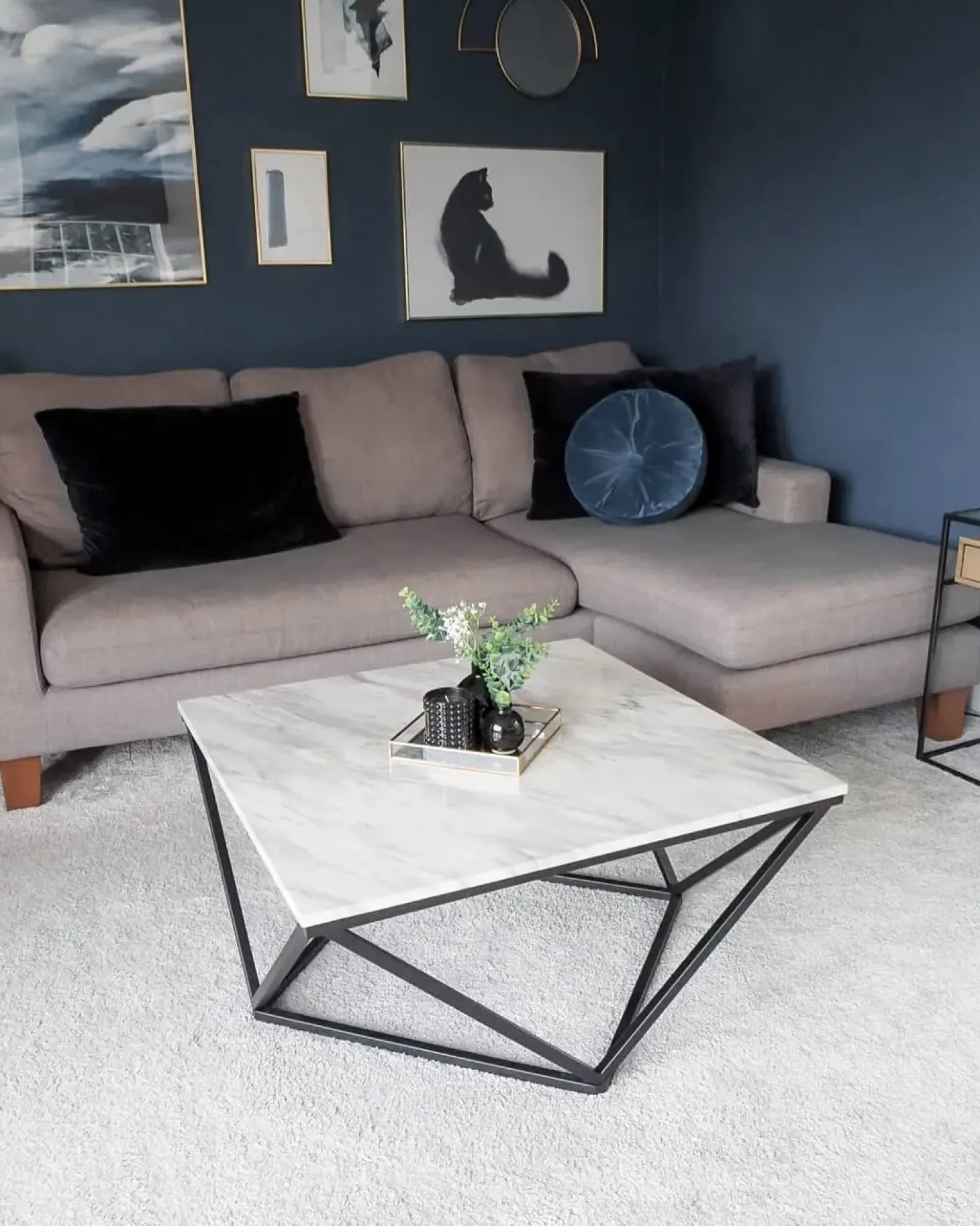 Sofabord MALIBU Hvid marmor
