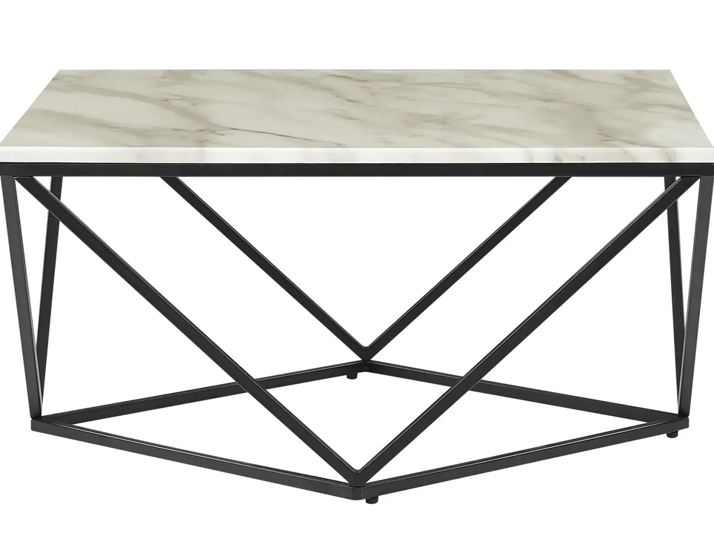 Sofabord MALIBU Hvid marmor