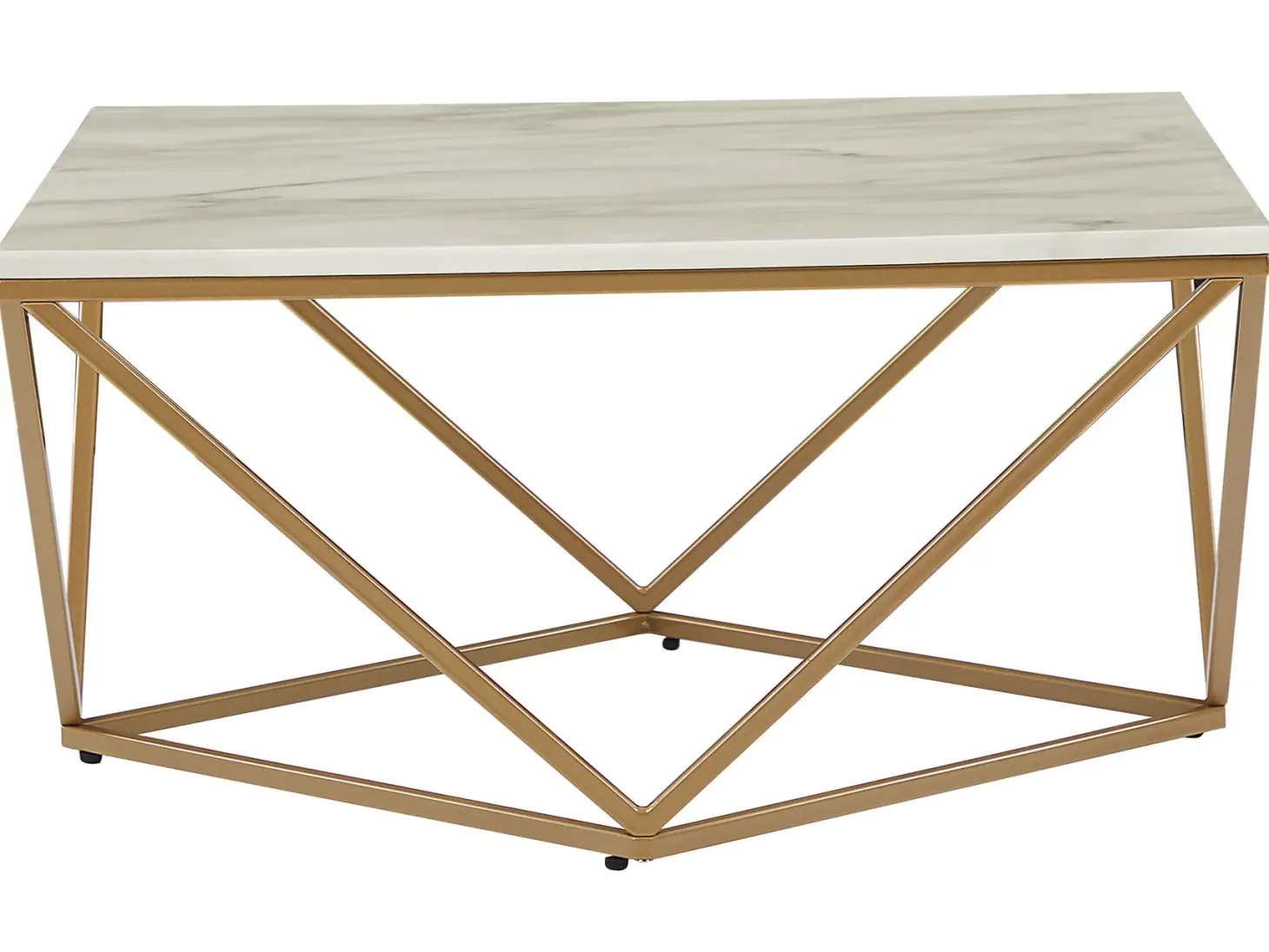 Sofabord MALIBU Marmor/guld
