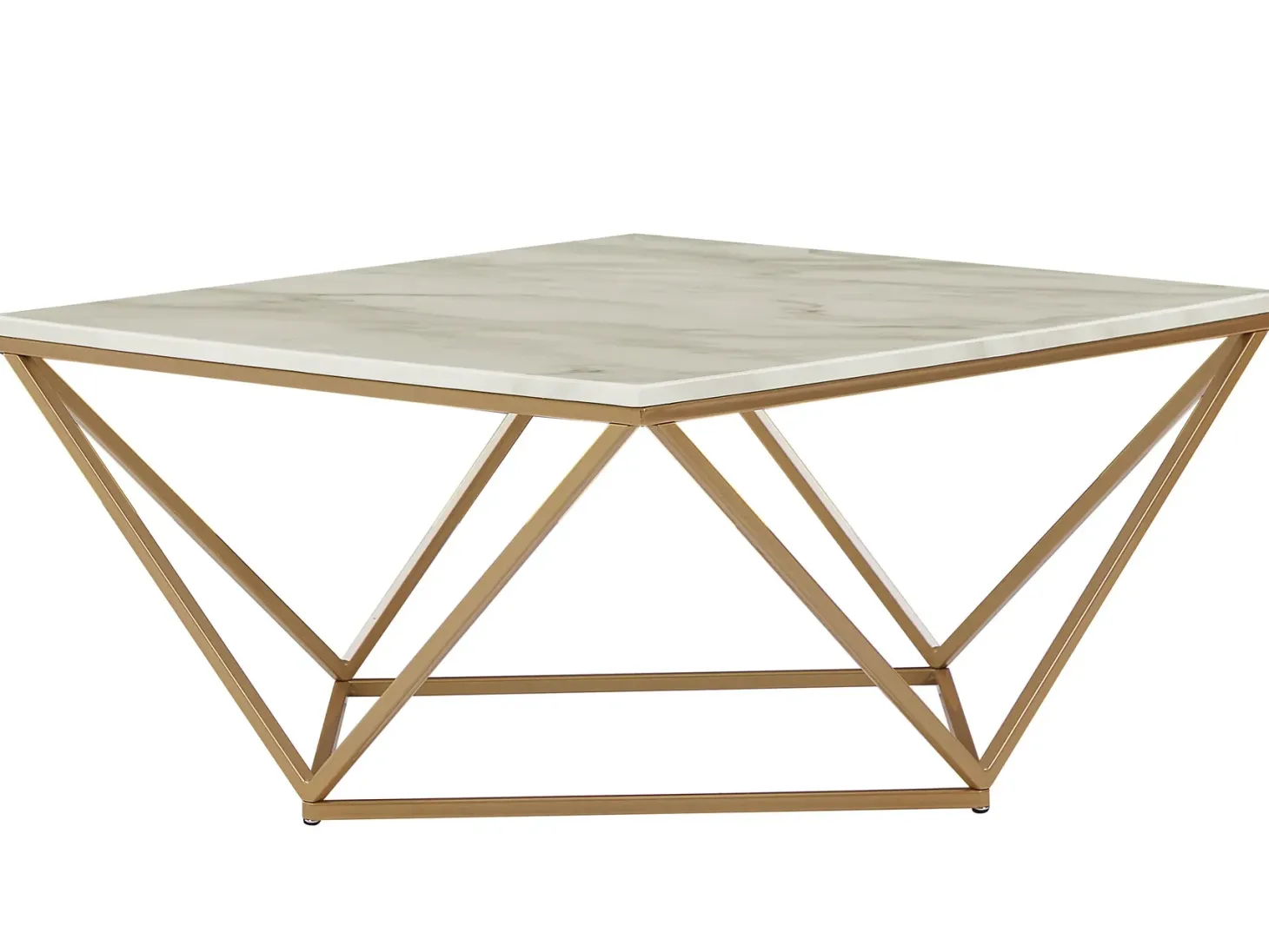 Sofabord MALIBU Marmor/guld