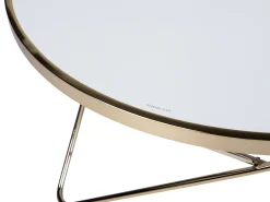 Sofabord MERIDIAN Hærdet glas Hvid/guld