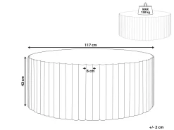 Sofabord POZZA 117 cm 117 cm Grå